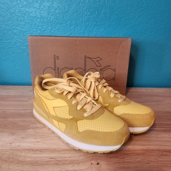 Diadora 92 Lemon Drop Unisex Lace Up Sneakers, Size Men's